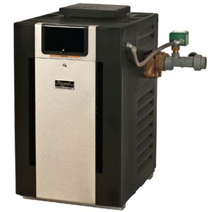 Raypak Professional Series Natural Gas Commercial Pool & Spa Swimming Pool Heater 399K BTU | Cupro Nickel Heat Exchanger | Electronic Ignition | Digital Controls | B-R408-EN-X #50 013731