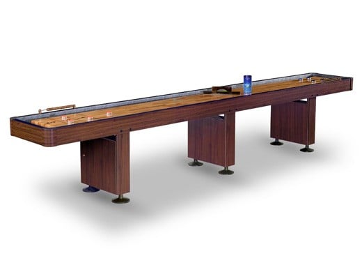 Hathaway Challenger 14-Foot Shuffleboard Table | Walnut Finish