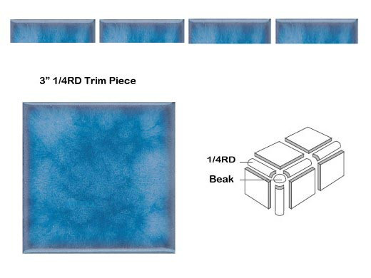 National Pool Tile Akron Field 3x3 Trim | Cloud Blue | KAK325 1