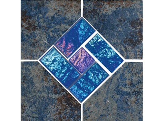 National Pool Tile Aztec Series 6x6 Deco | Cobalt | AZ606 DECO