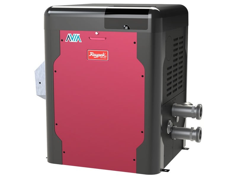 Raypak AVIA Digital Low NOx Natural Gas Pool and Spa Heater | 399k BTU | Altitude 0-9999 Ft | NiTek Heat Exchanger | P-M404A-EN-N 018081 | P-D404A-EN-N 018105 | P-R404A-EN-N 018045