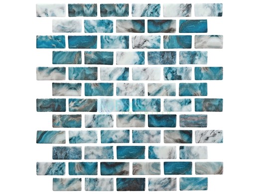 水槽 aquamarine_8 National Pool Tile Paradise Tile | Aquamarine 1x2 | PRD-AQUA1X2