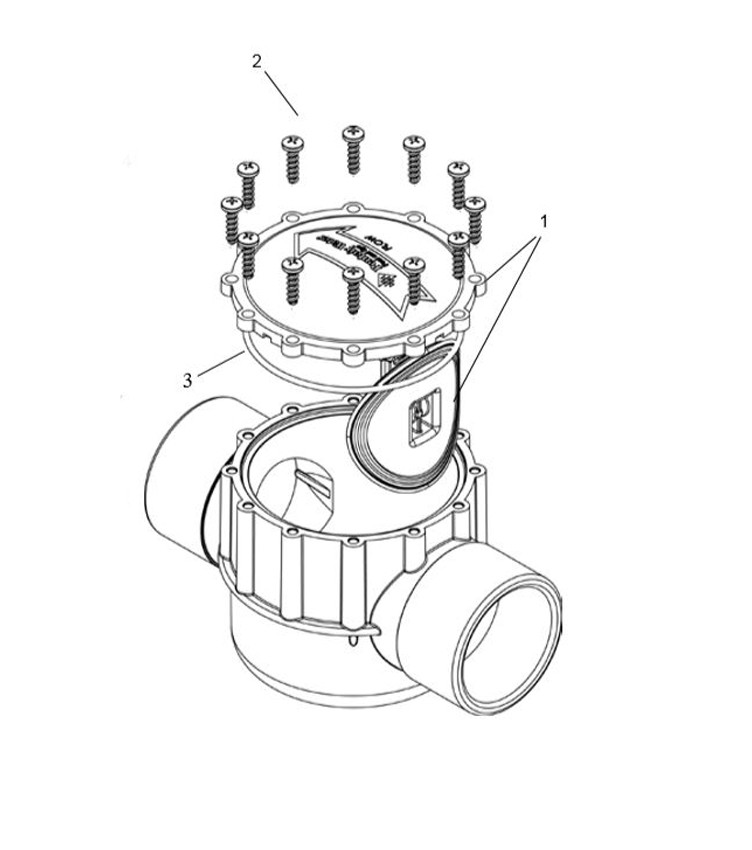 Pentair Check Valve CPVC 2.5"x3" | 263060 Parts Schematic
