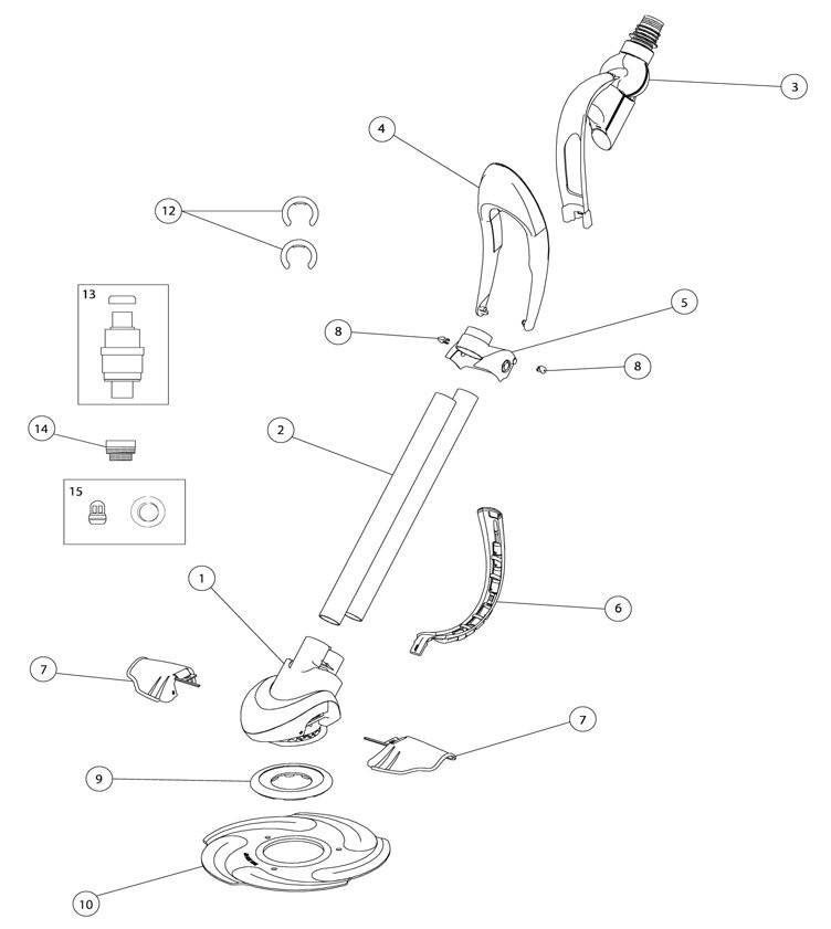 Pentair Kreepy Krauly Suction Side Inground Pool Cleaner | Concrete, Vinyl, Fiberglass | Pleated Seal | 360042 Parts Schematic