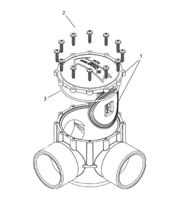 Pentair FullFloXF Straight CPVC Check Valve 90 Degree CPVC 2.5"x3" | 263077 Parts Schematic