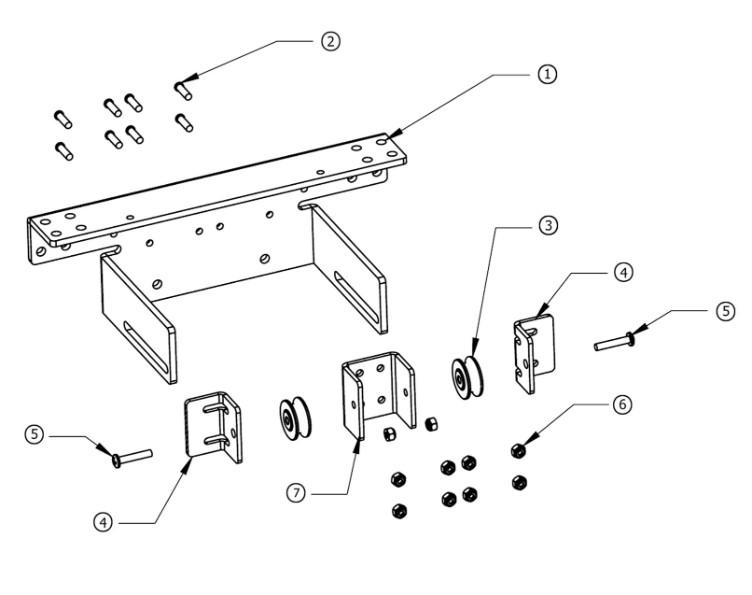 Coverstar Bracket Assembly CS1800 ME 2 Pulley | A0046 Parts Schematic