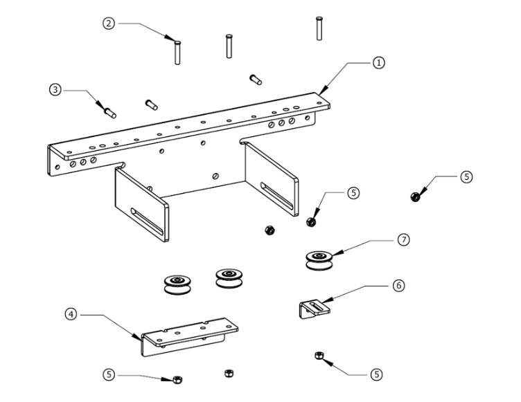 Coverstar Bracket Assembly CS1800 ME 3 Pulley Deck Left, UG Right | A0047 Parts Schematic