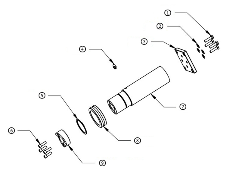 Coverstar Cone Assembly CS1800 ME Right with Gear | A0254 Parts Schematic