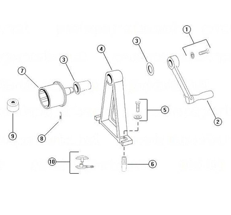 Rocky's Reel System #4A Clear Coat Replacement Parts Residential Reel System | End System Only | 309CC Parts Schematic