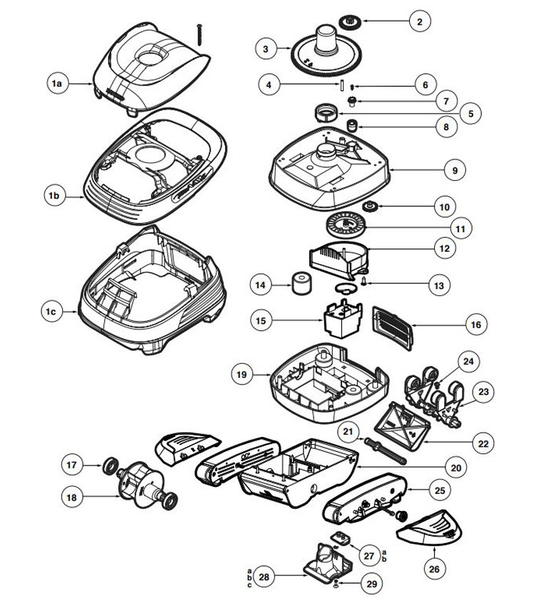 Hayward Pool Vac XL Inground Pool Cleaner for Vinyl Pools | 2025ADV Parts Schematic