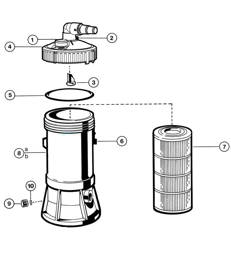 Hayward EasyClear Full-Flo Filter System | 1HP 40SQ-FT 50GPM Power Flo LX Pump | C4001575XES Parts Schematic