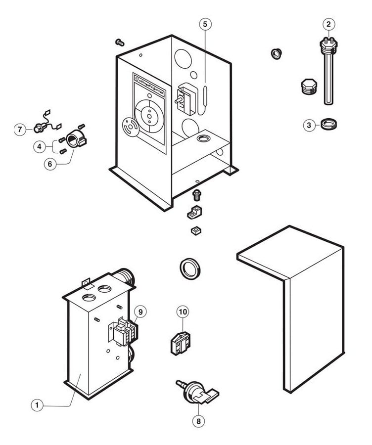 Hayward Electric Spa Heater 5.5kW 240V | CSPAXI55 Parts Schematic