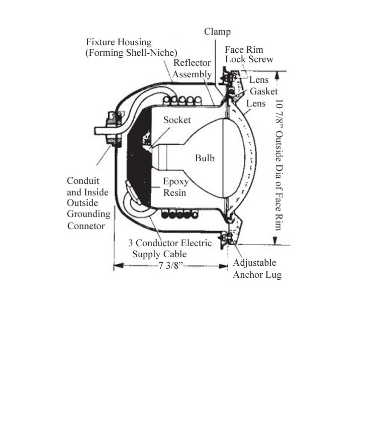 Hayward DuraLite Incandescent Light | 300W 12V 100' | SP0571N100 Parts Schematic