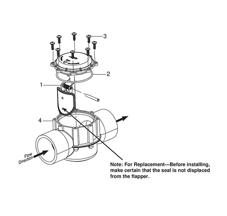 Jandy Pro Series 180 Degree Spring Check Valve 2.5"x3" | 7307 Parts Schematic