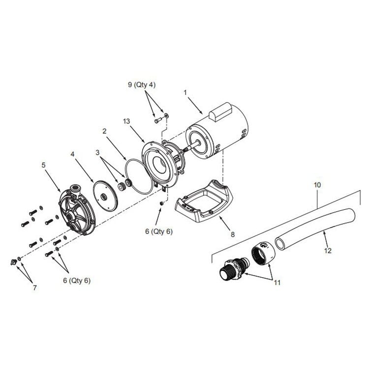Polaris Booster Pump | .75HP 115/230V 60Hz | PB4-60 Parts Schematic