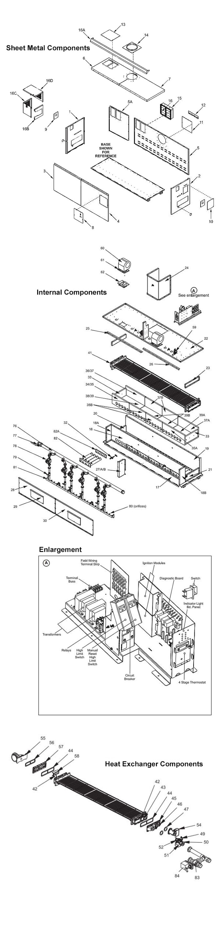 Pentair PowerMax High Performance Outdoor Commercial Swimming Pool Heater | Indoor-Outdoor Pump Mounted | Copper Exchanger | 1000K BTU Natural Gas | PM1000NACC2BXN PM1000NACC3BXN Parts Schematic