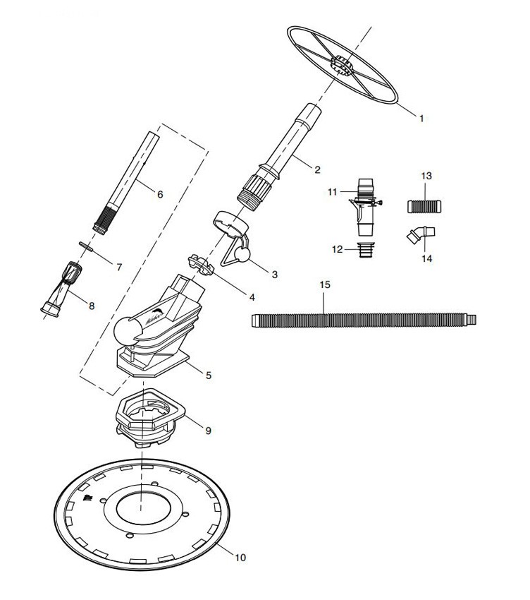 Zodiac Wahoo Above Ground Suction Pool Cleaner | Includes Hoses | W70482 Parts Schematic