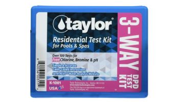 Taylor K-1001 Residential 3-Way Test Kit for Free Chlorine, Bromine, pH (DPD) | K-1001-12