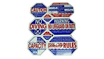 Traffic Graphix California Pool & Spa 8 in One Safety Sign | 40" x 48" | TGPS1001