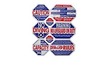 Traffic Graphix California Pool & Spa 8 in One Safety Sign | 40" x 48" | TGPS1001