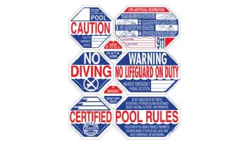 Traffic Graphix Nevada Pool 8 in One Safety Sign | 40" x 48" | TGPS1002