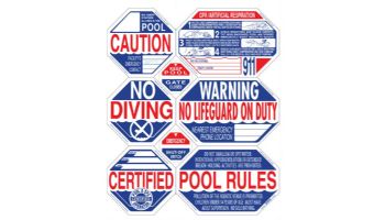 Traffic Graphix Nevada Pool 8 in One Safety Sign | 40" x 48" | TGPS1002