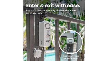 Techko Safe Pool Alarm with Magnetic Sensor and Bypass | S187D