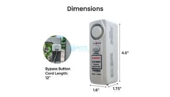 Techko Safe Pool Alarm with Magnetic Sensor and Bypass | S187D