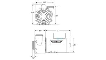 Waterway Executive 56 Frame 5HP | 2-Speed 2" Intake 2" Discharge | 3722021-1D