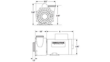 Waterway Executive 56 Frame | 4HP 2-Speed 2-1/2" Intake 2" Discharge | 3721621-13