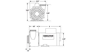 Waterway Executive 56 Frame | 1-Speed 3HP 2-1/2" Intake 2" Discharge | 3711621-13