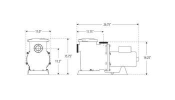 Waterway SVL56 High Flow 56-Frame 3HP Energy Efficient Full Rated Pool Pump 230V | SVL56E-130