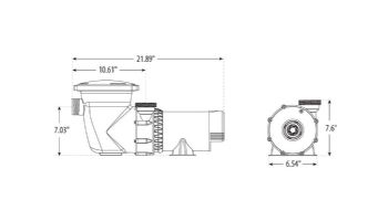 Waterway Supreme 48-Frame .75HP Above Ground Pool Pump 115V 10.78 Amp | 3' NEMA Cord | PSP1075-6