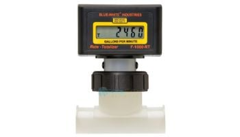 Blue-White 6" SCH 40 Digital Paddlewheel Flow Meter Totalizer Saddle Mount Fittings | RB-600S4-GPM1