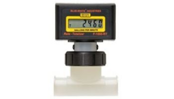 Blue White 40 Digital Paddlewheel Flow Meter Totalizer Saddle Mount Fittings | RB-400S4-GPM1