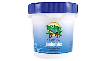 ClearView 3" Jumbo Unwrapped Chlorine Tabs | 5 LB | CVTL005U