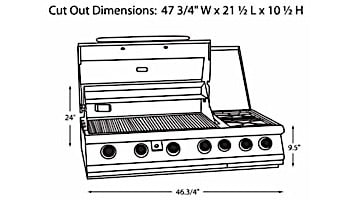 Bull Barbecue 7-Burner Stainless Steel Built-In Propane Grill with Lights | 18248