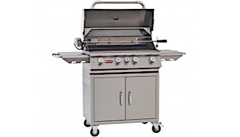 Bull Barbecue Angus 30" 4-Burner Stainless Steel Propane Grill Cart with Lights | 44000