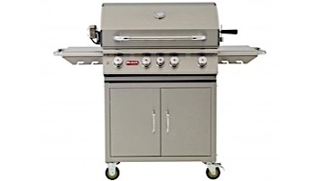 Bull Barbecue Angus 30" 4-Burner Stainless Steel Propane Grill Cart with Lights | 44000