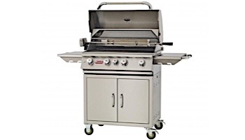 Bull Barbecue Angus 30" 4-Burner Stainless Steel Propane Grill Cart with Lights | 44000