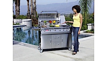 Bull Barbecue Longhorn 47" 7-Burner Stainless Steel Natural Gas Cart with Lights | 28369