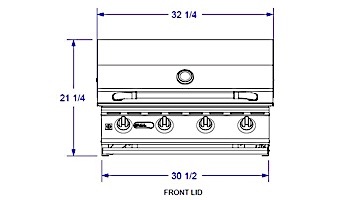 Bull Barbecue Lonestar Select 30" 4-Burner Stainless Steel Built-In Natural Gas Grill with Lights | 87049