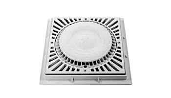 AquaStar 9 inch Square SUN Suction Outlet Cover and Mud Frame Dark Gray | SUN9105