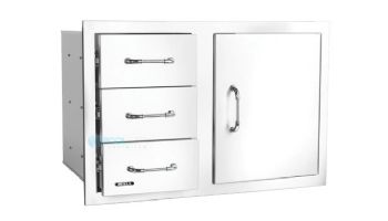 Bull Outdoor Products 30" Stainless-Steel Reversible 3 Drawer Door Combo with Reveal | 25900