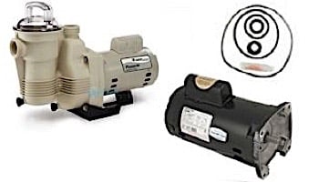 AO Smith Square Flange Pool & Spa Motor | 2.2HP Full-Rated/2HP Up-Rated | 56 Frame Energy Efficient | 208V-230V | HSQ220