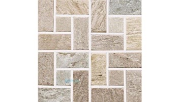 National Pool Tile Quartzite Pool Tile | Golden Harvest | Pinwheel Mosaic