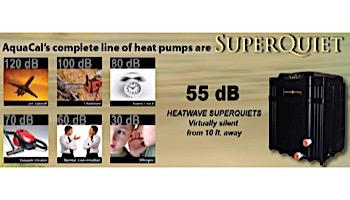 AquaCal Heatwave SuperQuiet Heat Pump 175K BTU | Titanium Heat Exchanger | Digital Display | 3-PHASE | R410A | 208-230V SQ175BHDSBTK