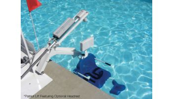 Aqua Creek Patriot Portable Pool Lift | Sand Ballast System | White with Blue Seat | F-12PPL-HD-AT1