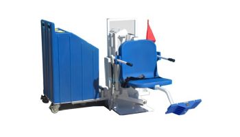Aqua Creek Patriot Portable Pool Lift | Sand Ballast System | White with Blue Seat | F-12PPL-HD-AT1