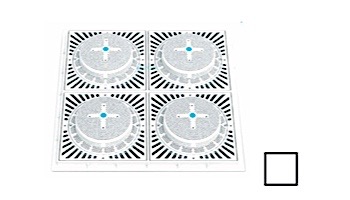 Aquastar Four (4) 9" Square 8HPH/SUN Suction Outlet Covers (VGB Series) | White | RSUN18HPH101